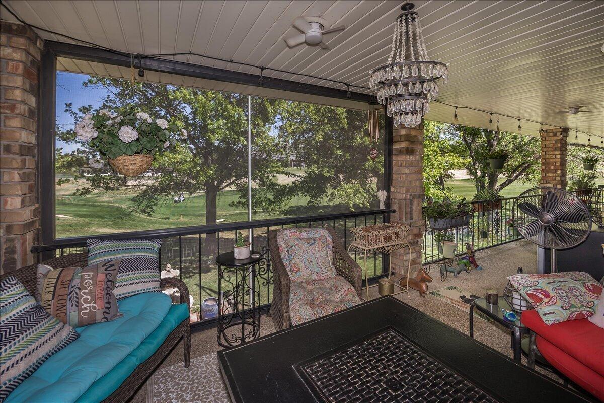 5 Locke Place Amarillo, TX 79124 - Photo 39 of 53 a outdoor living space with furniture and a potted plant