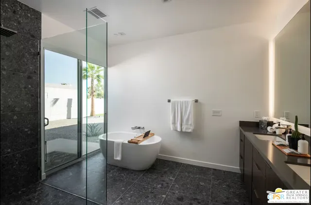 a room with table and chairs