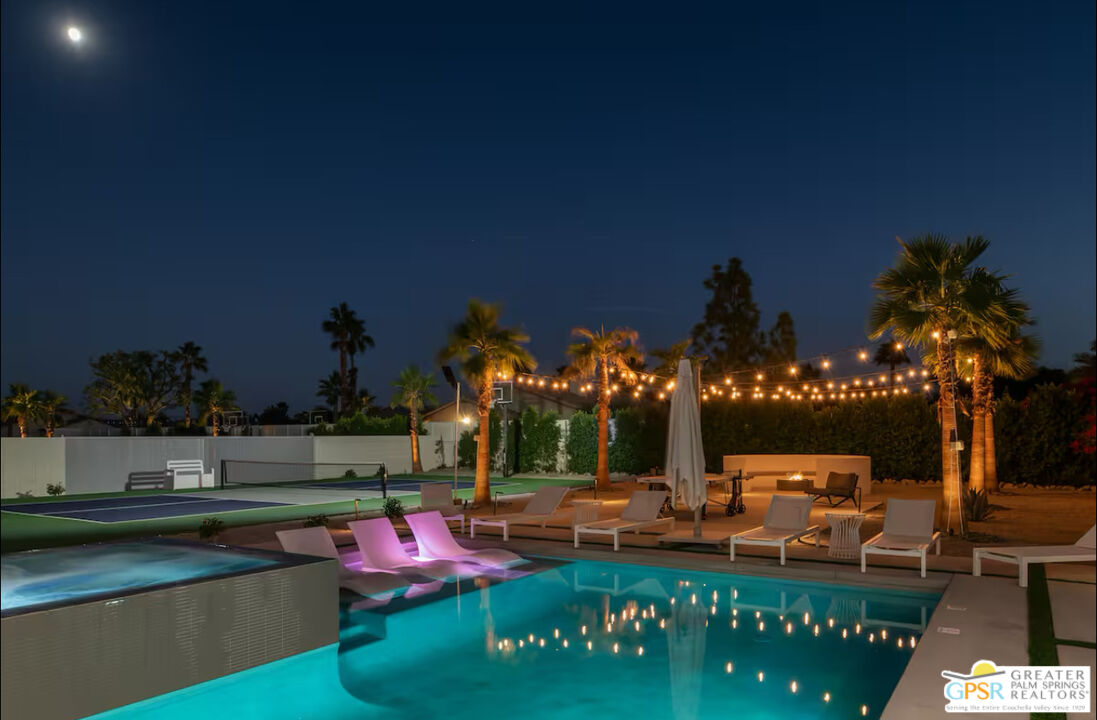 80883 Elemento Lane Indio, CA 92201 - Photo 45 of 47 a view of a swimming pool with outdoor seating