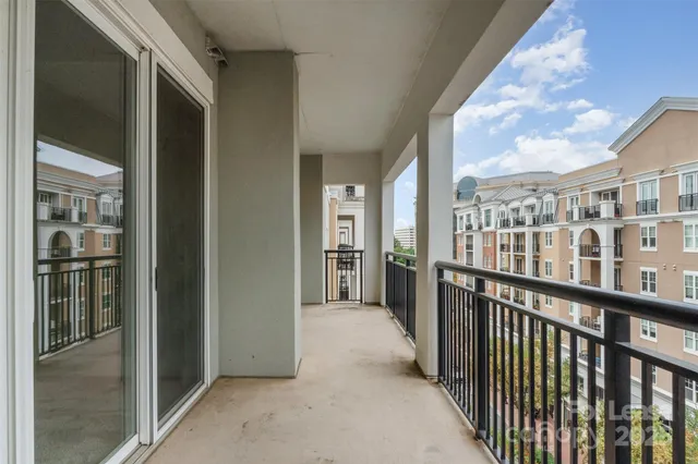 a view of a balcony