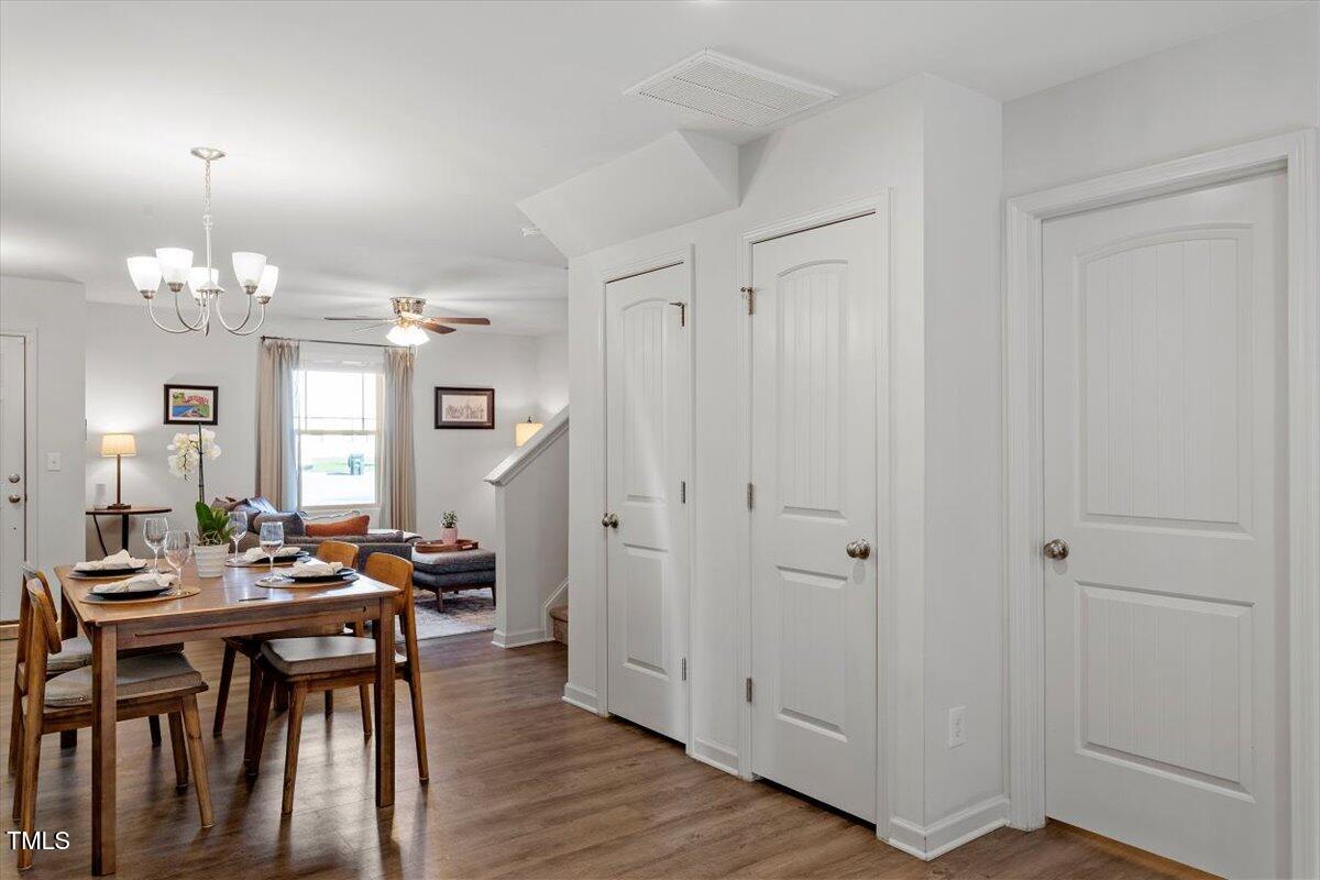 534 Hobkirks Place Durham, NC 27704 - Photo 15 of 34 wooden view of a dining room with furniture and wooden floor