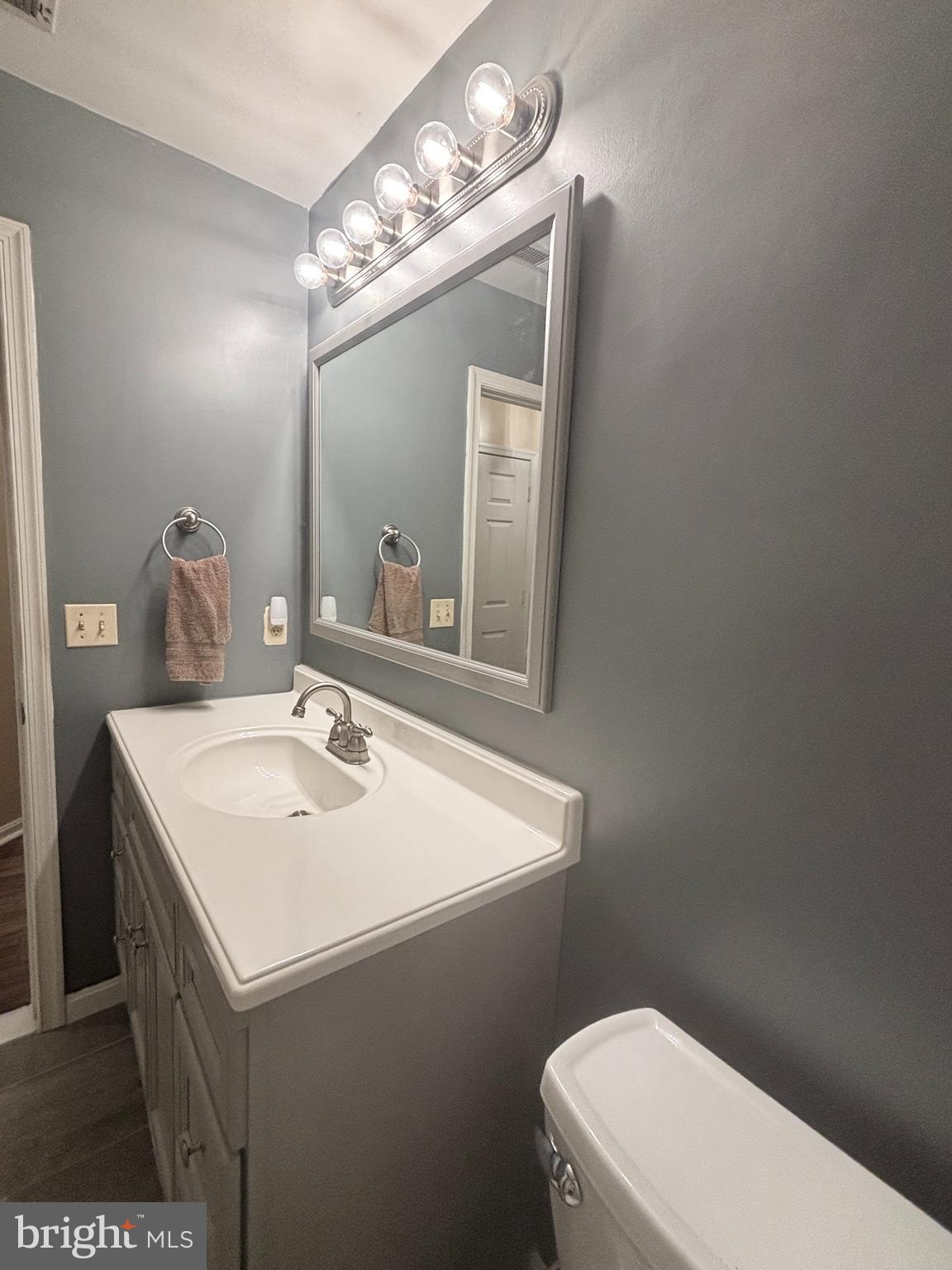 307 Tall Pines Court, Unit 3 Abingdon, MD 21009 - Photo 39 of 52 a bathroom with a sink a toilet a mirror and vanity
