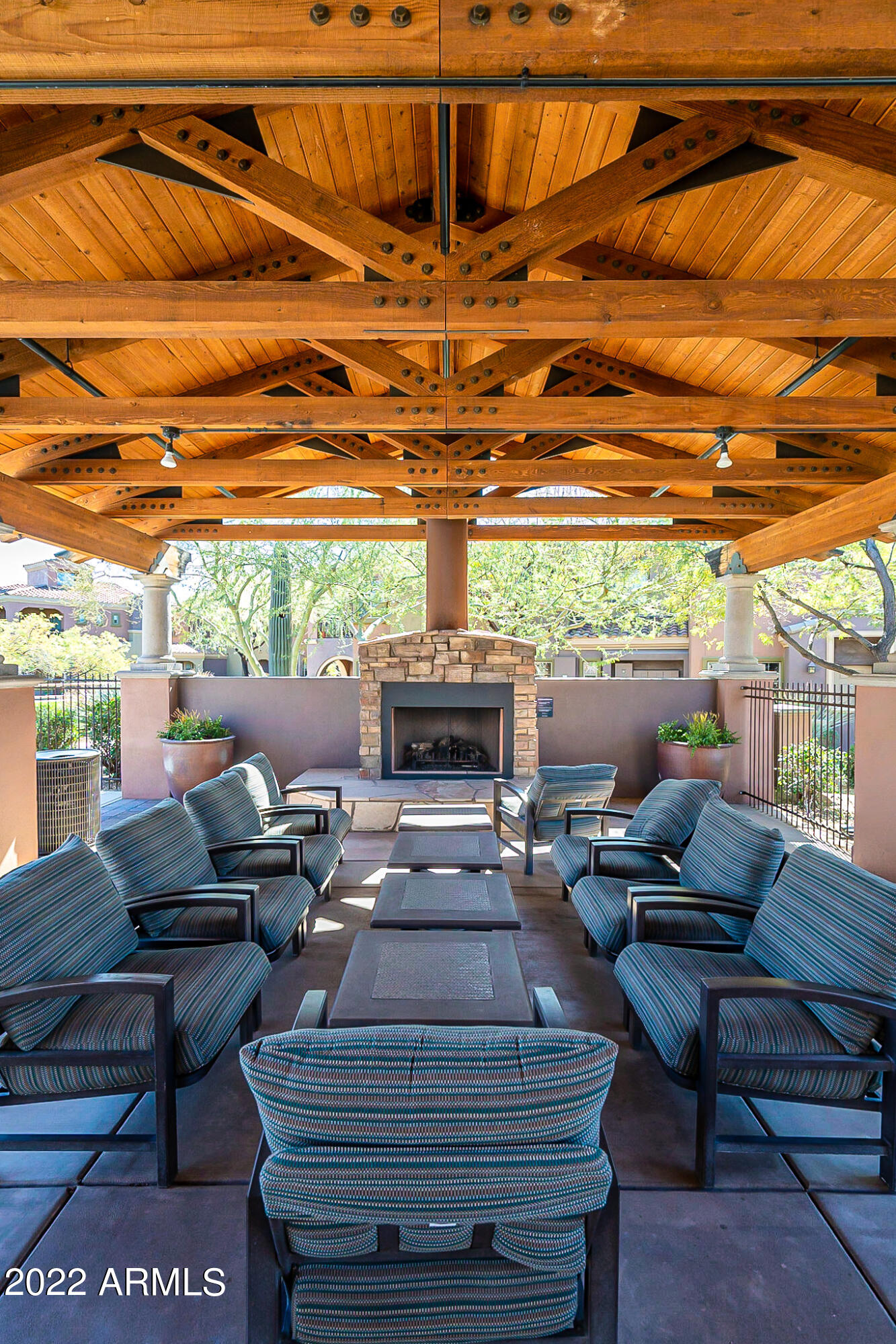 3935 East Rough Rider Road, Unit 1154 Phoenix, AZ 85050 - Photo 29 of 40 Villages Outdoor Fireplace