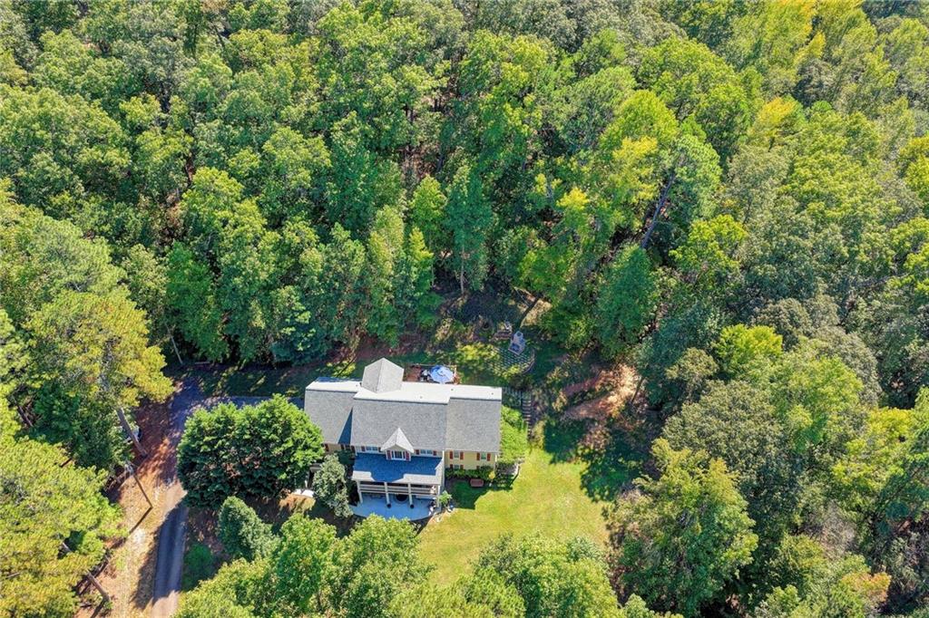 1031 Riverside Road Sugar Hill, GA 30518 - Photo 93 of 109 an aerial view of a house with a yard