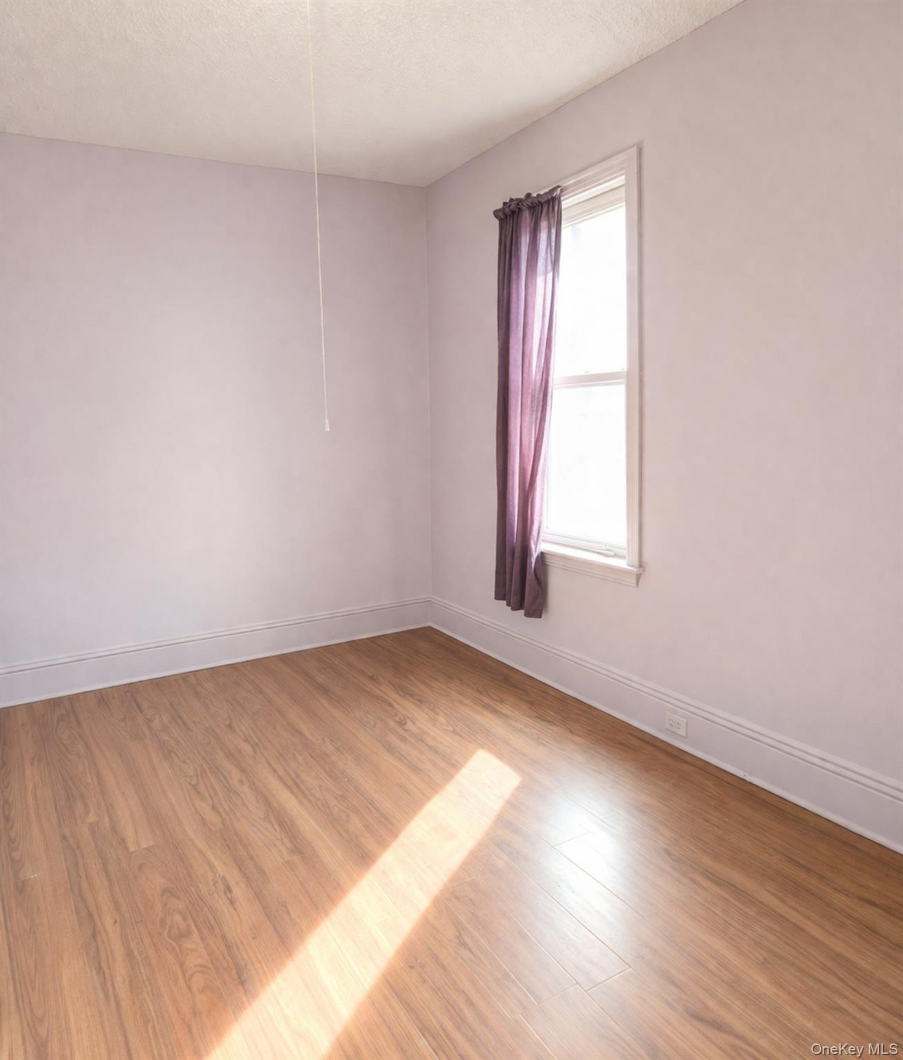 91-45 85th Street Queens, NY 11421 - Photo 3 of 15 an empty room with wooden floor and windows