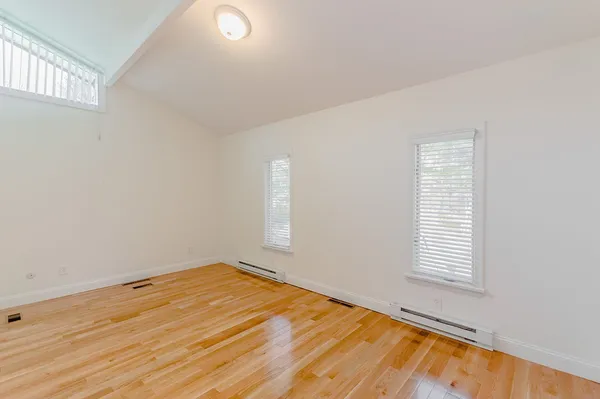 an empty room with a window