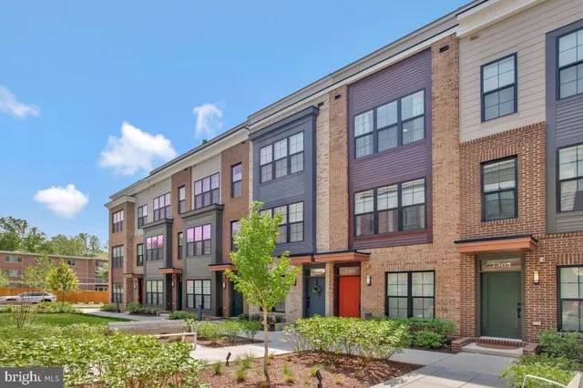 a front view of a building