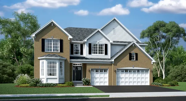 a front view of a house with a yard and porch