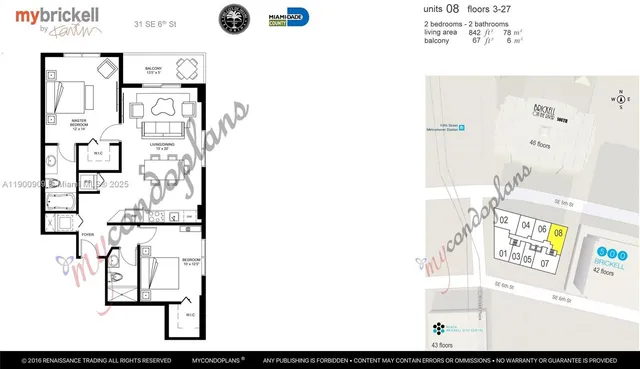 $540,000 | 31 Southeast 6th Street, Unit 2508, Miami, FL 33131