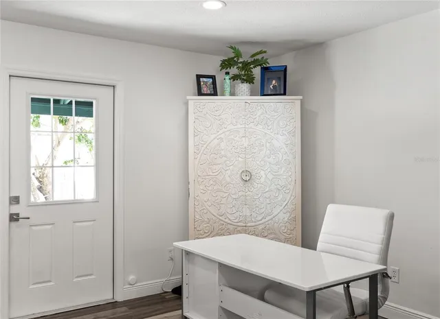 a view of room with bathroom