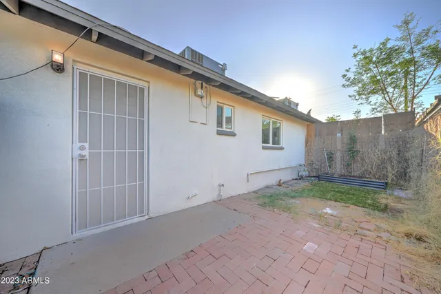 a backyard of a house