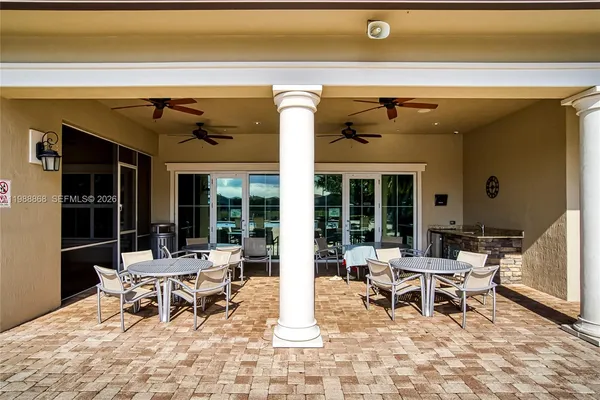 a view of outdoor space with outdoor seating