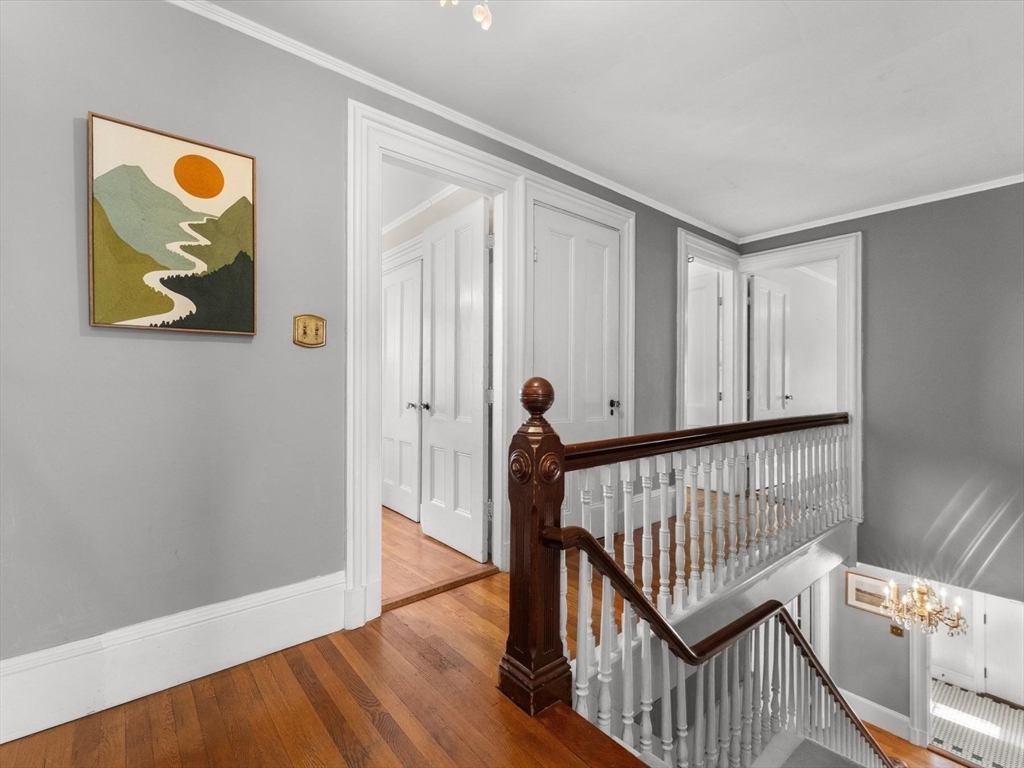 17 Worcester Street Grafton, MA 01519 - Photo 19 of 42 a view of a hallway with wooden floor and staircase
