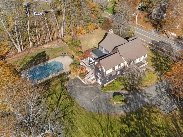 an aerial view of multiple house