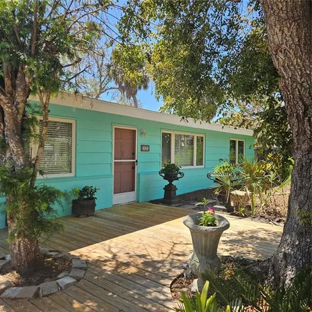 a house view with a seating space