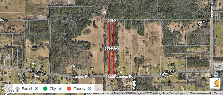 Nhn Landon Road Gulfport, MS 39503 - Photo 19 of 20 Parcel 1 Aerial W/Dimensions