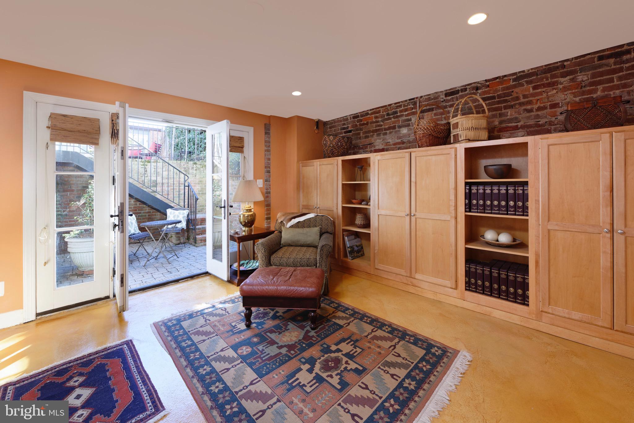 633 A Street Southeast Washington, DC 20003 - Photo 64 of 91 Lower level rear bedroom with built-ins & patio