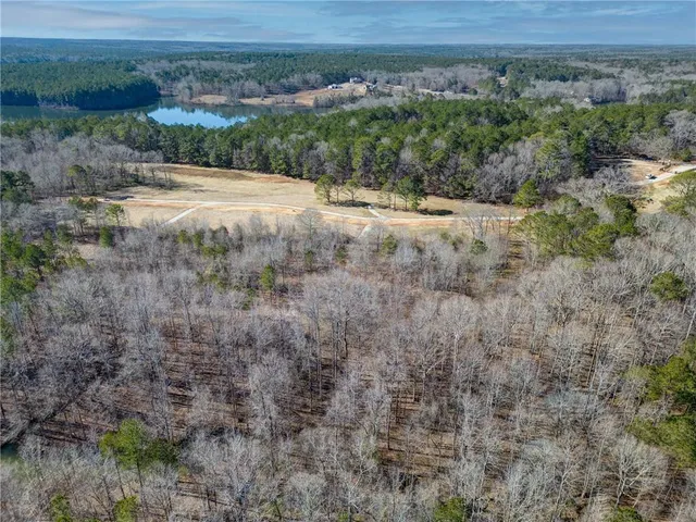 a view of a yard with a tree