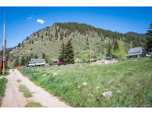 a view of a city with a mountain
