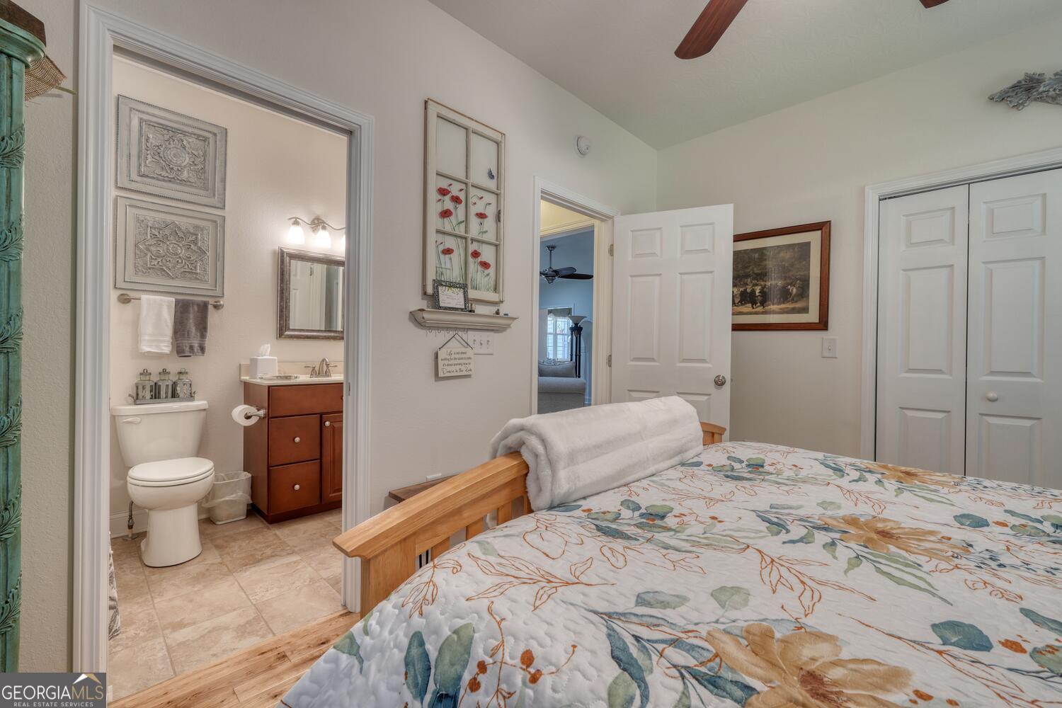 273 Coosa Valley Road Blairsville, GA 30512 - Photo 24 of 34 a bedroom with a bed and view of bathroom