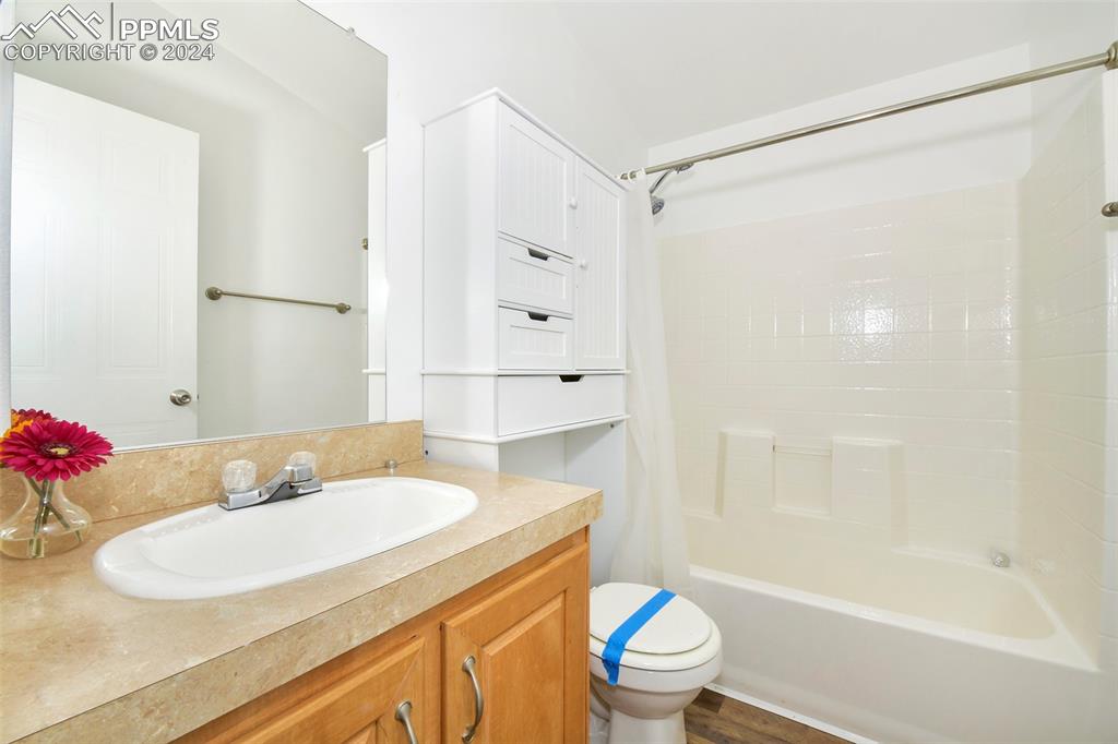 33355 Berndt Road Yoder, CO 80864 - Photo 15 of 26 a bathroom with a sink toilet and shower