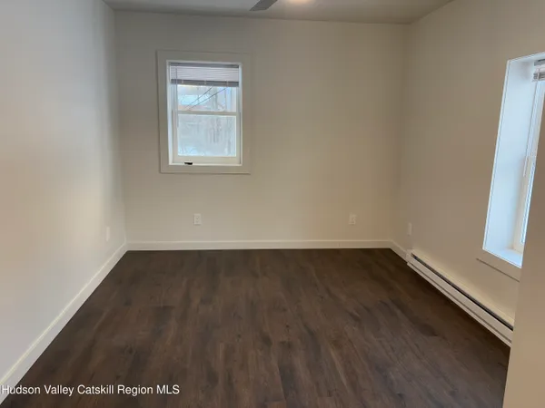 an empty room with a window