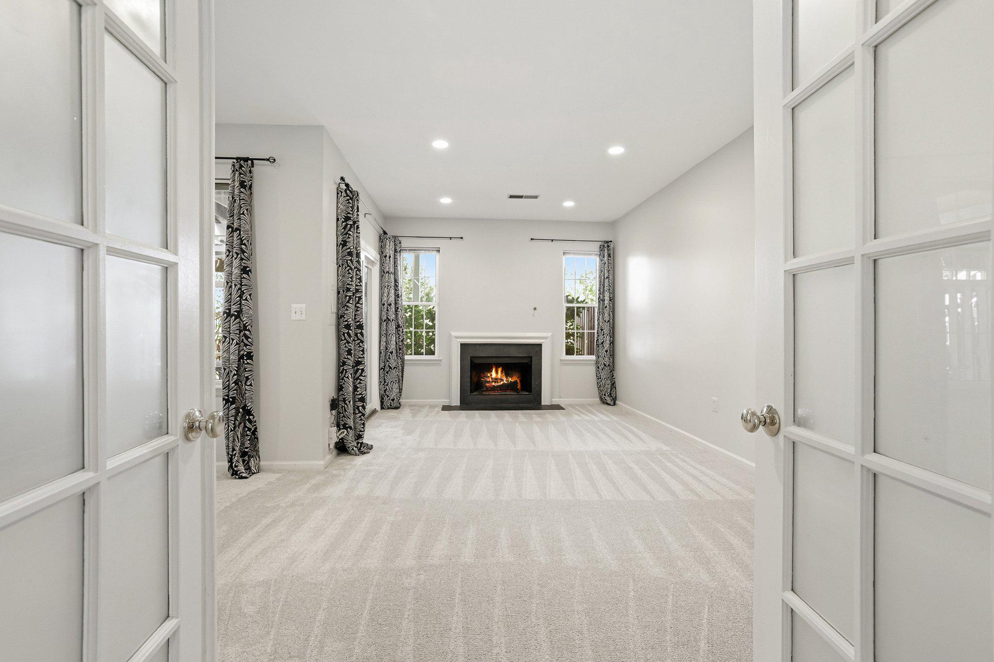 Ground floor Rec Room with gas Fireplace