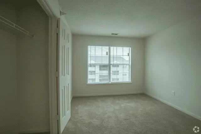 an empty room with a window