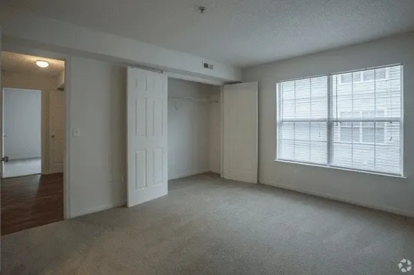 an empty room with a window