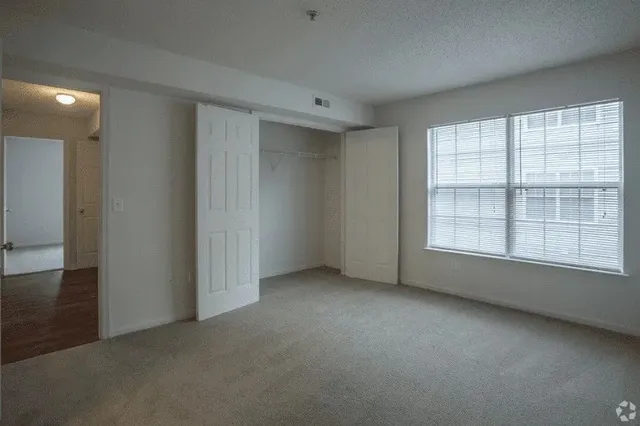 an empty room with a window
