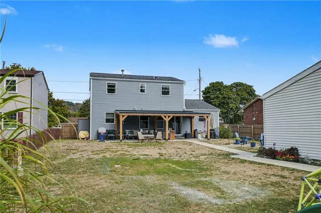 a view of a house with a patio