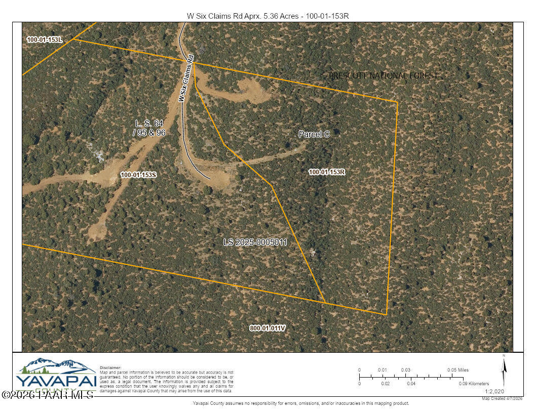 0 West Six Claims Road Prescott, AZ 86305 - Photo 11 of 14 County Aerial Map
