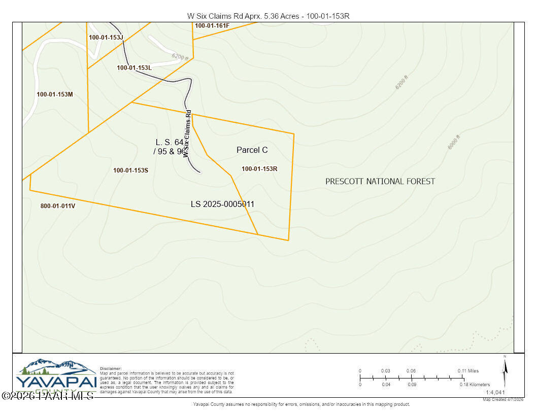 0 West Six Claims Road Prescott, AZ 86305 - Photo 12 of 14 Topo Map - Six Claims Rd