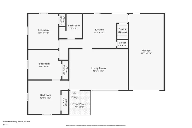 $132,000 | 521 West Kellar Parkway, Peoria, IL 61614