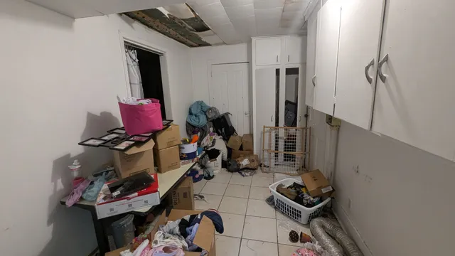 a view of room with gym equipment