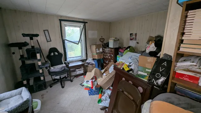 a room with gym equipment