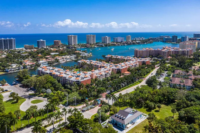 a view of a city with ocean