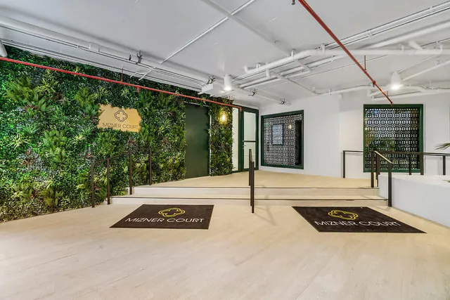 a view of an entryway with a tree