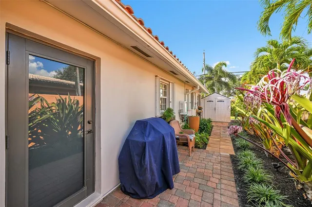 a view of balcony with patio