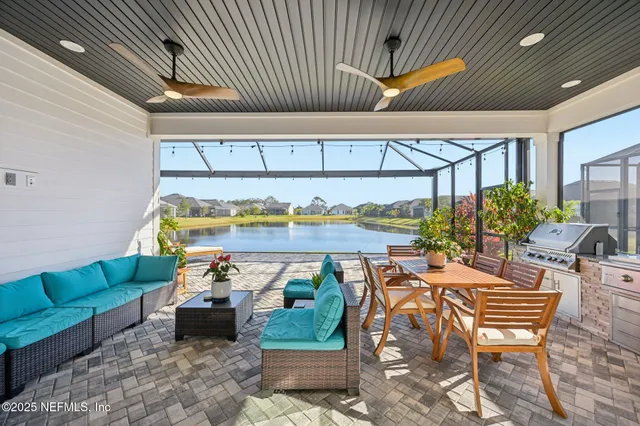 a house view with a seating space