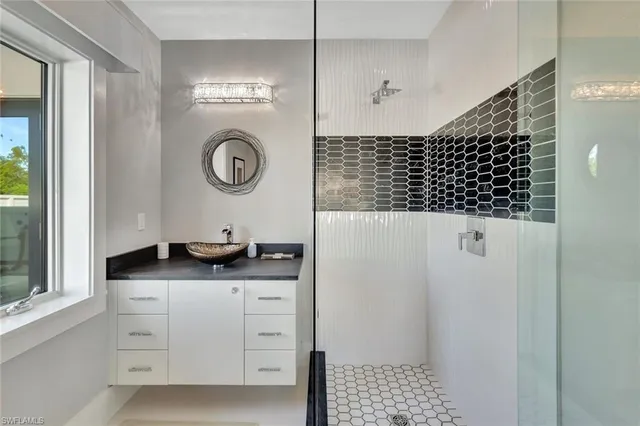 a living room with a couch and a table