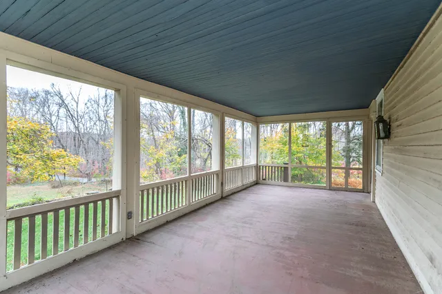 a view of a large room with large windows