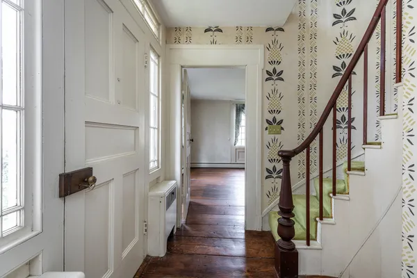 a view of wooden fence