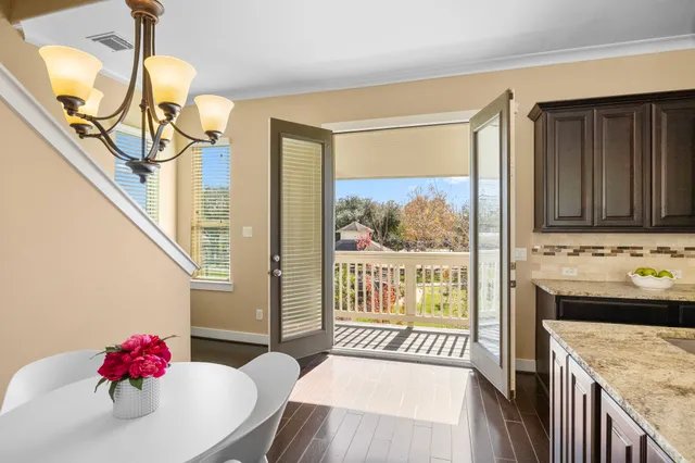 an aerial view of multiple house