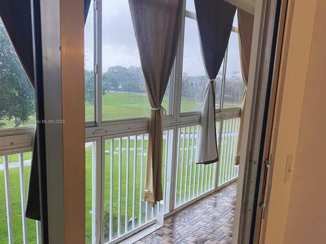 a view of city from a balcony