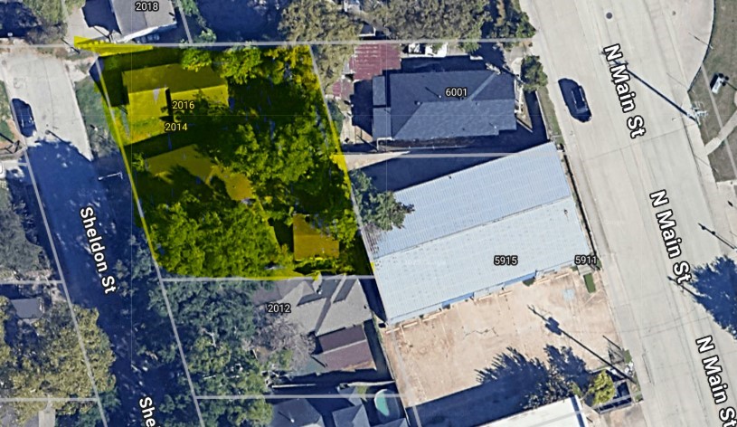 2014 Sheldon Street Houston, TX 77008 - Photo 8 of 12 an aerial view of a house with a swimming pool