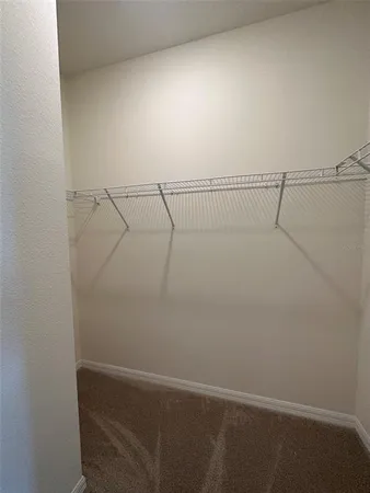 a view of small space with racks on the wall
