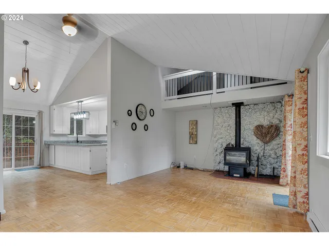 a bedroom with a bed and furniture