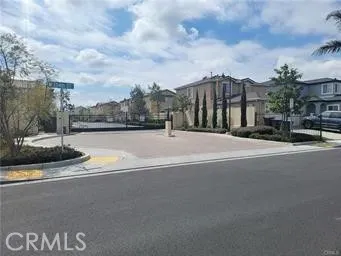 a view of a street with houses