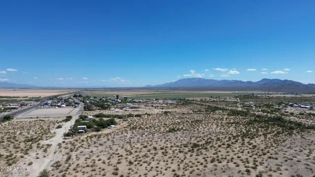 a view of an outdoor space with mountain view